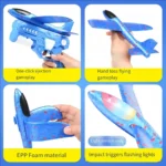 Foam Plane Launcher Toy Ages 14+ Outdoor Catapult Game - Image 6