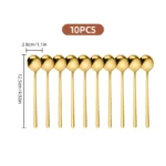 Stainless Steel Coffee Spoons 10PCS Dessert & Teaspoon Set - Image 7