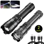 2000LM Ultra Bright P50 LED Flashlight Tactical EDC Emergency Spotlight Telescopic Zoom Handheld Torch with 14500/18650 Battery - Image 12