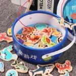 Montessori Magnetic Fishing Toy Ages 3-12 Wooden Marine Game - Image 5