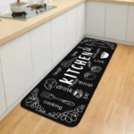 VIKAMA Kitchen Carpet Washable, Non-Slip, Absorbent Floor Mat, Bathroom Floor Mat, Absorbent Kitchen Mat, Door Mat, Room Decorat - Image 2