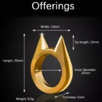 Self-defense cat ear ring window breaker women's anti-wolf men's single finger buckle carry defense spikes finger tiger . - Image 2