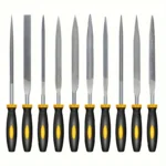 Premium Needle File Set - High-Carbon Steel Files with Non-Slip Ergonomic Handles for Precise Filing on Wood, Plastic, Model