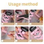 New Without Ties Elastic Laces No Tie Shoe Laces Press Lock Shoelaces Sneaker Kids Adult 8MM Widened Flat Shoelace for Shoes - Image 6