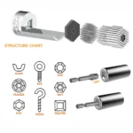 Multifunctional 7 to 19mm Magic Socket Multi Purpose Wrench Extension Rod Electric Hand Drill Screw Tool Set - Image 5
