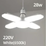 E27 Fan Shape Foldable 28W LED Bulb AC220V/110V Deformation for Home Ceiling Lights Warehouse and Garage White Light 6500K Bulb - Image 8