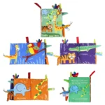 Baby Sensory Cloth Book 3D Animal Tails Interactive Learning Toy - Image 3