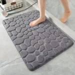 Non Slip Bathroom Mat 40×60cm Absorbent Cobblestone Floor Mat - Image 8
