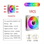 LDPCSJ PRISM 4 RS 12cm ARGB 4 Pin Computer Case Fan Quiet Cooling 12V Large Air Volume 1200RPM for Desktop Gaming PC Build - Image 13