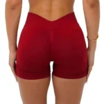 Gym Shorts Woman Seamless Yoga Shorts Fitness Training Yoga Clothing Butt Lifting Workout Short Leggings V Waist Sports Shorts - Image 3