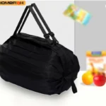 HOMEFISH Large Foldable Shopping Bag Reusable Eco Bag Grocery Package Beach Toy Storage Bags Shoulder Cat Lemon Printing Pouch T