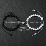 4PCS Couple Watches Fashion Arabic Women Quartz Watch Casual Silicone Band Wristwatches Magnet Heart-Shaped Bracelets Set - Image 6