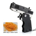 Rubber Band Launcher Toy with 60PCS Bands & Keychain - Image 8