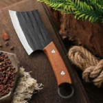 Stainless Steel Cleaver Knife with Wooden Handle for Kitchen - Image 2