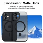 Luxury Magnetic Matte Translucent Armor Shockproof Case For iPhone 11 12 13 14 15 16 For Magsafe Wireless Charge Cover - Image 4