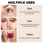 Waterproof Full Coverage Concealer for Tattoos, Scars - Natural Finish Foundation for All Skin Tones & Types - Image 5