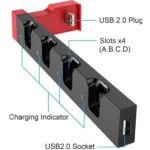 IPEGA PG-9186 Joycon Charging Dock Station for Switch&OLED - Charges Up To 4 Controllers, Compatible with Switch and OLED Model - Image 3