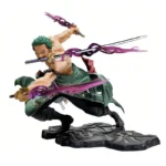 Anime Swordsman Figure 10cm Three-Blade PVC Display Model - Image 7