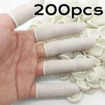 20/200pc Rubber Finger Protector Covers Wear-Resistant Highly Elastic Anti-Slip Latex Finger Cots for Electronics Medical Protec