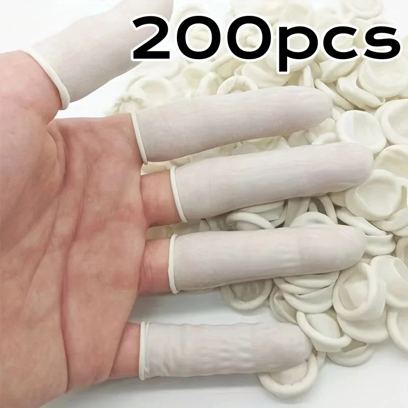 S69d02c267b9c4a8aa129508ad8d4dedfR.webp 20/200pc Rubber Finger Protector Covers Wear-Resistant Highly Elastic Anti-Slip Latex Finger Cots for Electronics Medical Protec - Image 1