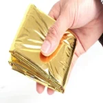 160*210cm Emergency Blanket Waterproof Keep Warm Blanket Camping Survival Tool Life Saving First Aid Insulation Tools  Gold - Image 2