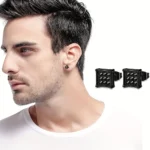 5 Pairs Stainless Steel Earrings Cross Dangle Hinged Earrings, Cubic Zirconia Stud Earrings For Men, Ear Piercing Jewelry - Image 4