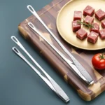 Stainless Steel Kitchen Tongs 1PC Long Heat-Resistant BBQ Tongs - Image 3