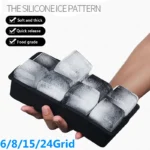 silicone ice cube tray 4 6 8 15 grid jumbo mold
