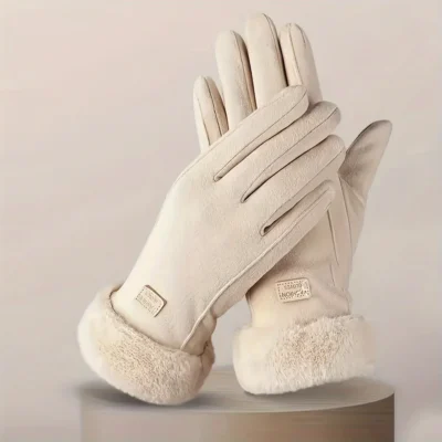 women touchscreen gloves warm plush lined winter