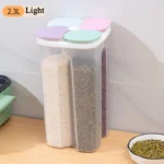 Kitchen Cereals Storage Box Plastic 4 grids Cereals Sealed Jar Food Container Moisture-proof Grain Tank Spaghetti Keep Fresh Box - Image 7