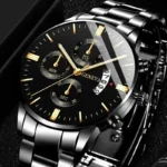 Fashion Men Stainless Steel Watch Luxury Calendar Quartz Wrist Watch Mens Business Watches for Man Clock Montre Homme - Image 6