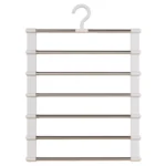 Multi-Layer Pants Hanger Space Saving Closet Organizer Foldable Trousers Clothes Rack Wardrobe Storage with Non Slip Clips - Image 7