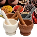 Mortar and Pestle Set 2-Piece Resin Spice Grinder Bowl - Image 3