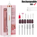 YIKOOLIN Portable Nail File Care Electric Nail Drill with 4 Speeds Cuticle Trimmer Battery Operated Manicure and Pedicure Tools - Image 8