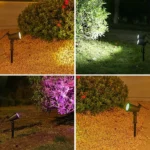 9 LED Solar Spot Lights IP65 Waterproof Outdoor RGB Solar Landscape Lights Brightness Adjustable for Garden Yard Palm Trees - Image 6