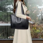 Women PU Leather Large Capacity Shoulder Bag Crossbody Hand Tote Vintage - Image 5