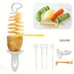 Stainless Steel Spiralizer Set 6PCS Vegetable Cutter Tools - Image 2