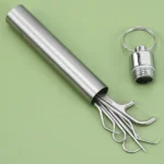 Stainless Steel Toothpicks Pocket Set, Portable Floss Pick Reusable Metal Toothpicks Tooth Cleaning Kit With Keychain Holder - Image 3
