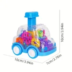 Transparent Gear Car Toy 1PC Inertia Pull-Back Kids Vehicle - Image 6