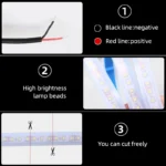 150cm LED Daytime Running Light Scan Starting Car Hood Decorative Lights DRL Auto Engine Hood Guide Decorative Ambient Lamp 12V - Image 5