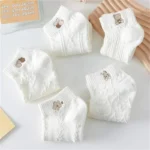 5pairs Women Socks Spring Summer Cute Bear Rabbit Rainbow Print Ankle Socks Casual Short Socks - Image 3