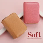 Women's Double Zipper Wallet Fashion Short Credit Card Holder with Large Capacity Coin Purse - Image 5