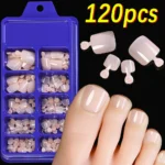 120Pcs 9-Colors French Fake Toenails Summer Short Sqaure Press On Toe Nails Tips Glossy Nude/Pink/Brown Full Cover False Toenail - Image 25