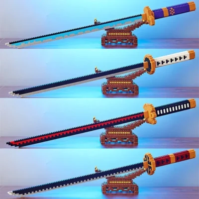 samurai sword building blocks Japanese katana model