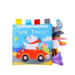 Baby Sensory Cloth Book 3D Animal Tails Interactive Learning Toy - Image 10