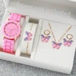 5/6PCS Women Watches Fashion Silicone Band Women Quartz Watches Jewelry Set Reloj Mujer Girls Clock Gift (Without Box) - Image 11