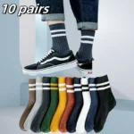 10pairs Breathable Cotton Sports Stockings Men Bamboo Fiber Autumn and Winter Men Socks Sweat Absorption Deodorant Business Sox - Image 29