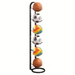 1PC Black Metal Sports Ball Organizer - for Balls, Multi-functional Storage Rack, Perfect Holiday Gift shelves - Image 7