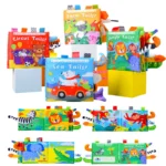 baby sensory cloth book with 3D animal tails