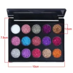 CmaaDu 15 Colors Gold Scallion Powder Diamond Glitter Eyeshadow Tray Shimmering Dazzling Universal Waterproof Easy to Color - Image 6